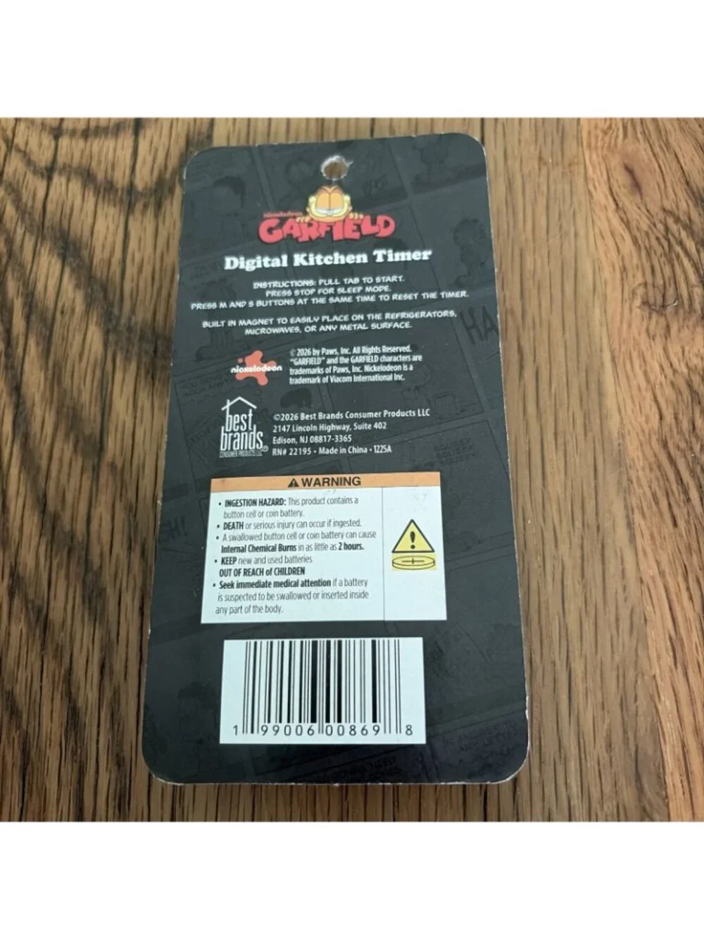 Garfield Digital Kitchen Timer New
